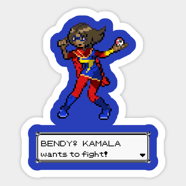 Bendy Girl Kamala Wants to Battle! Sticker by sammakesstuff